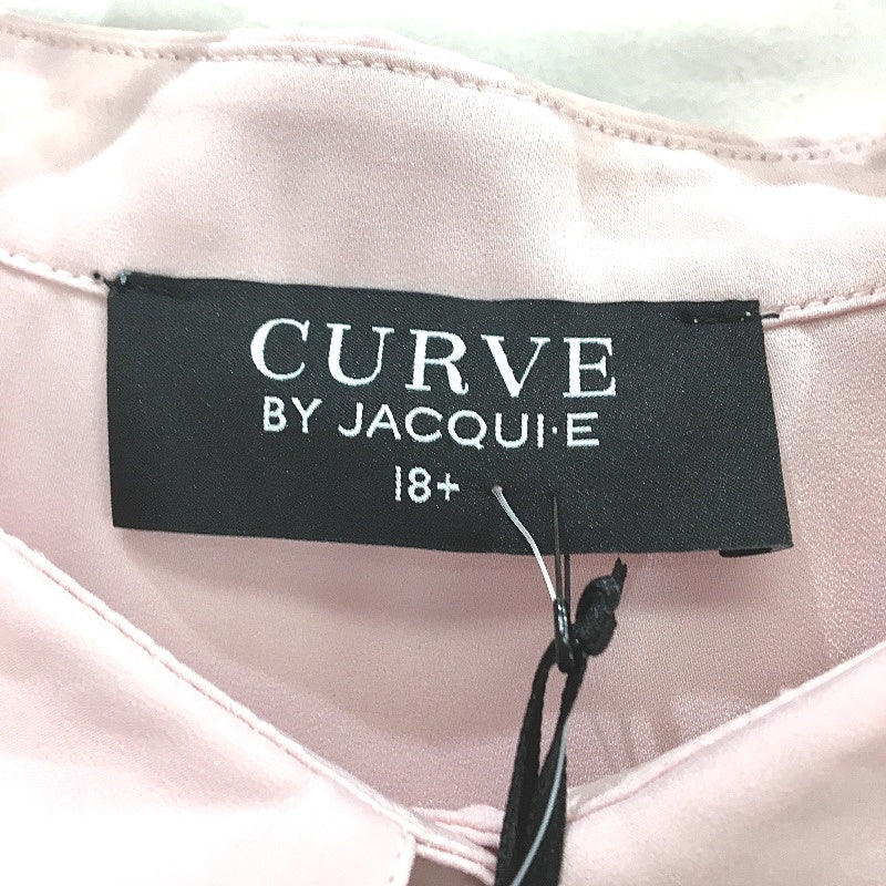 Jacqui E Curve Rose Quartz Pink Astrid Knot Blouse Ladies Size 18 NEW