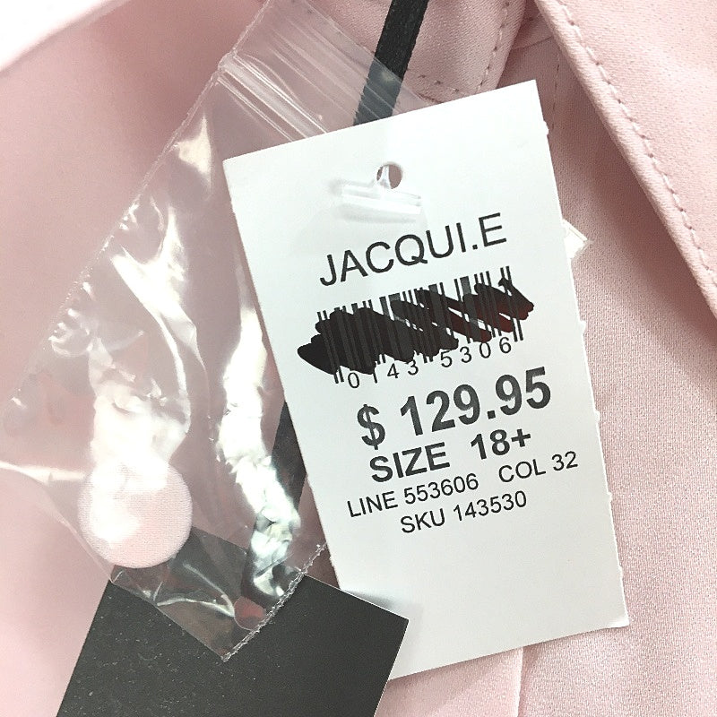 Jacqui E Curve Rose Quartz Pink Astrid Knot Blouse Ladies Size 18 NEW