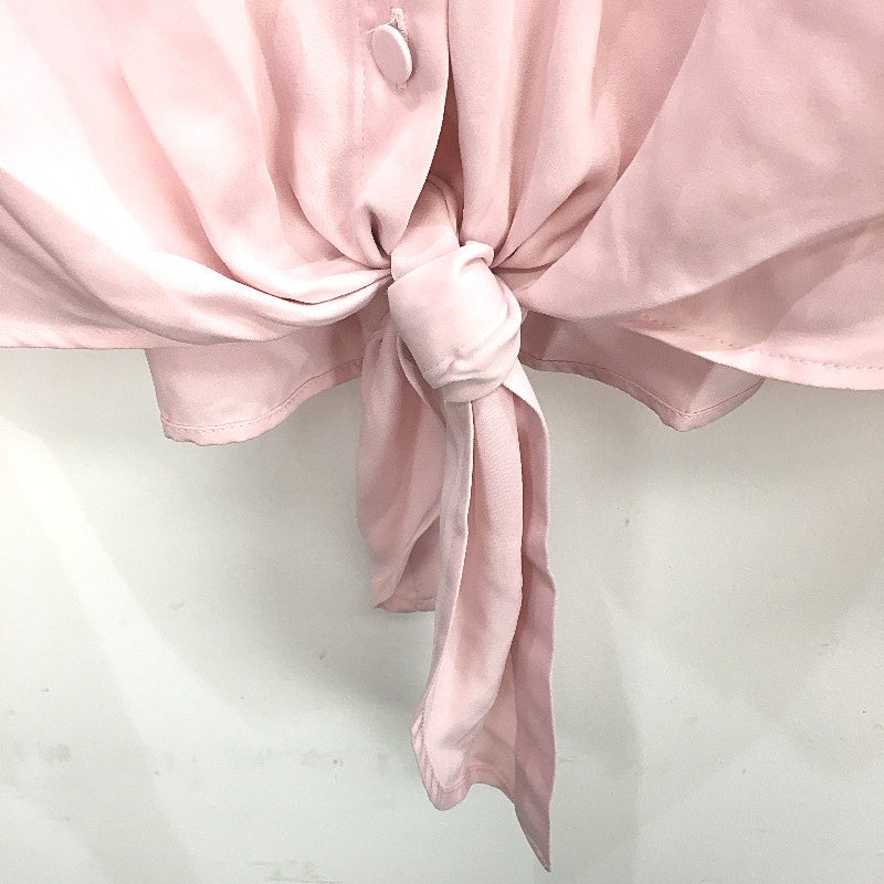 Jacqui E Curve Rose Quartz Pink Astrid Knot Blouse Ladies Size 18 NEW