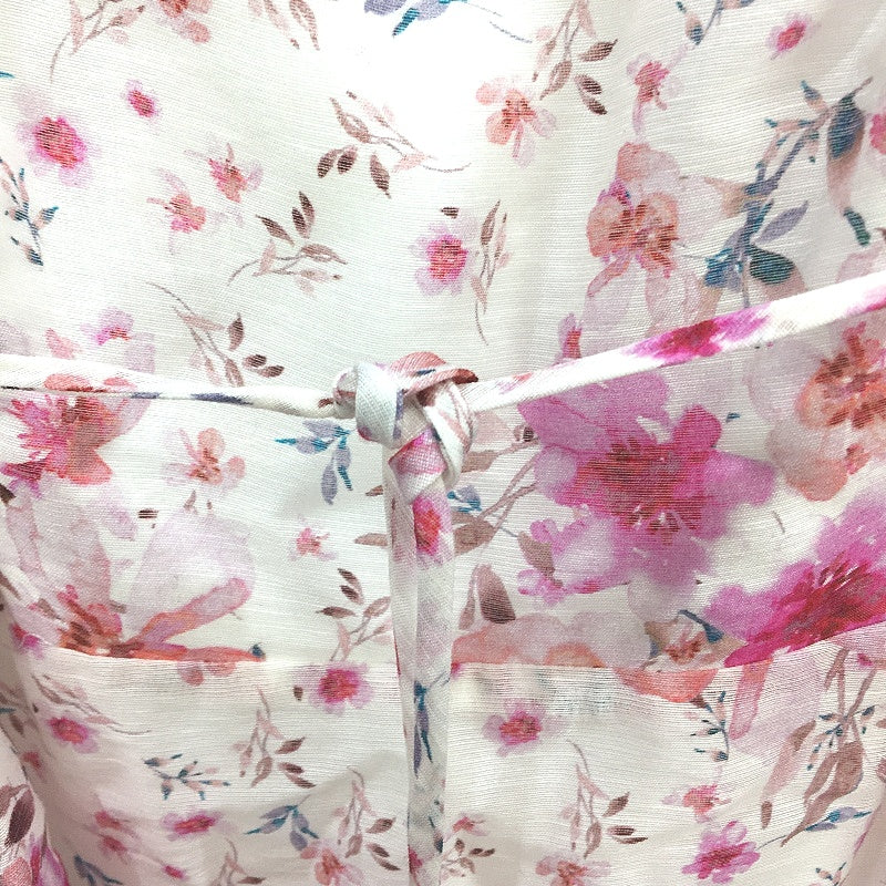Ever New Floral Pattern Puffy Sleeve Flowy Open Back Mini Dress Ladies Size AU 8