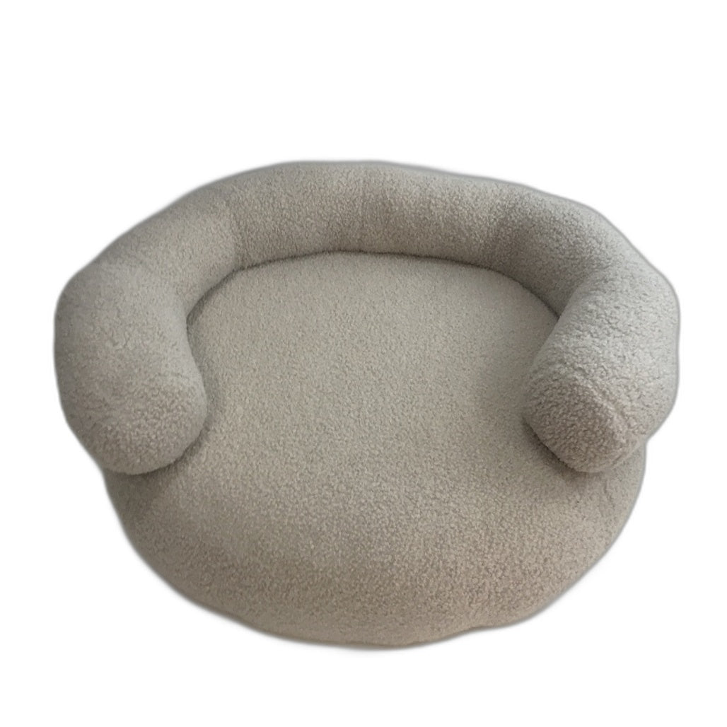 Petplay Beige Pet Sofa Soft Cozy Fluffy Dog & Cat Chair 60 x 58 x 29cm NEW