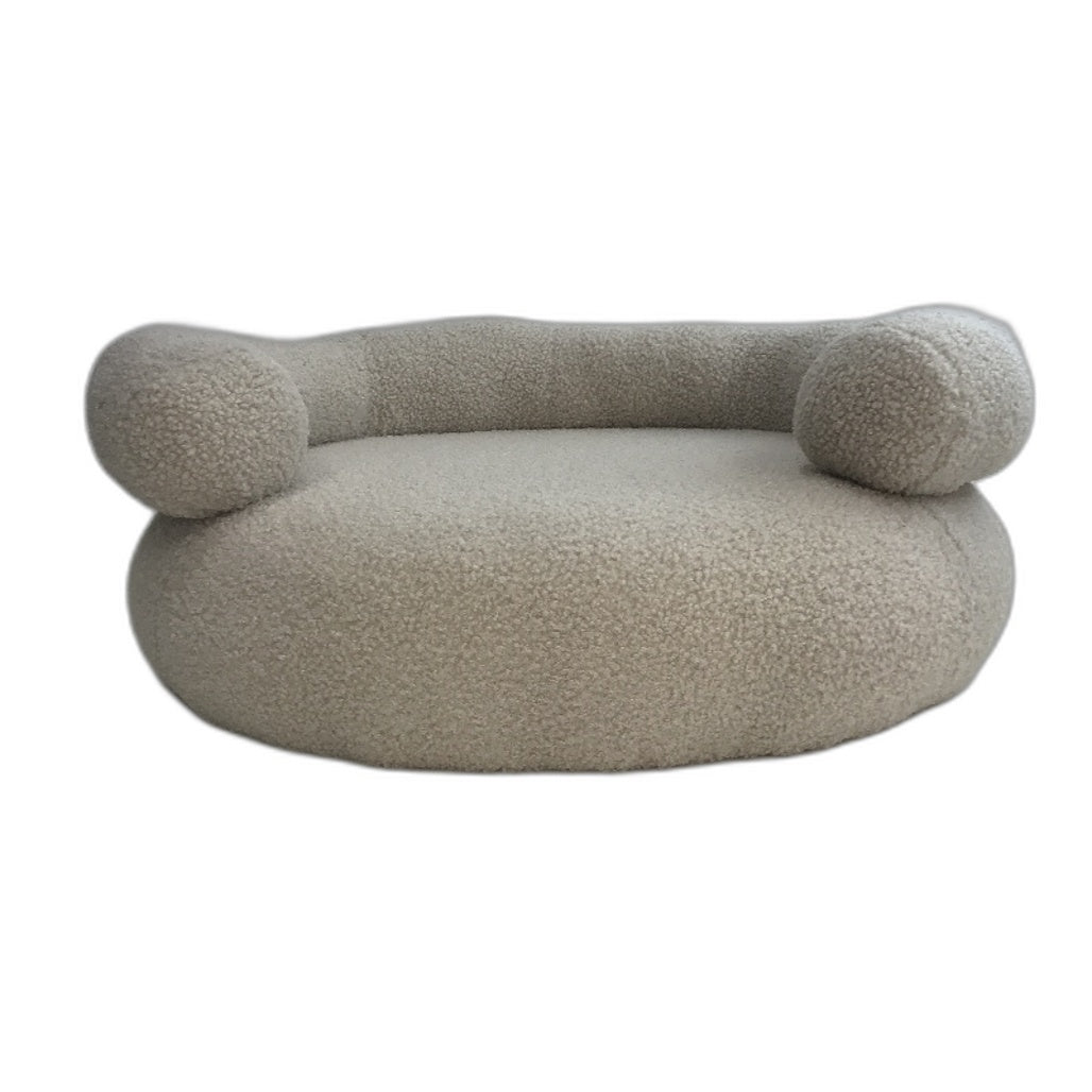 Petplay Beige Pet Sofa Soft Cozy Fluffy Dog & Cat Chair 60 x 58 x 29cm NEW