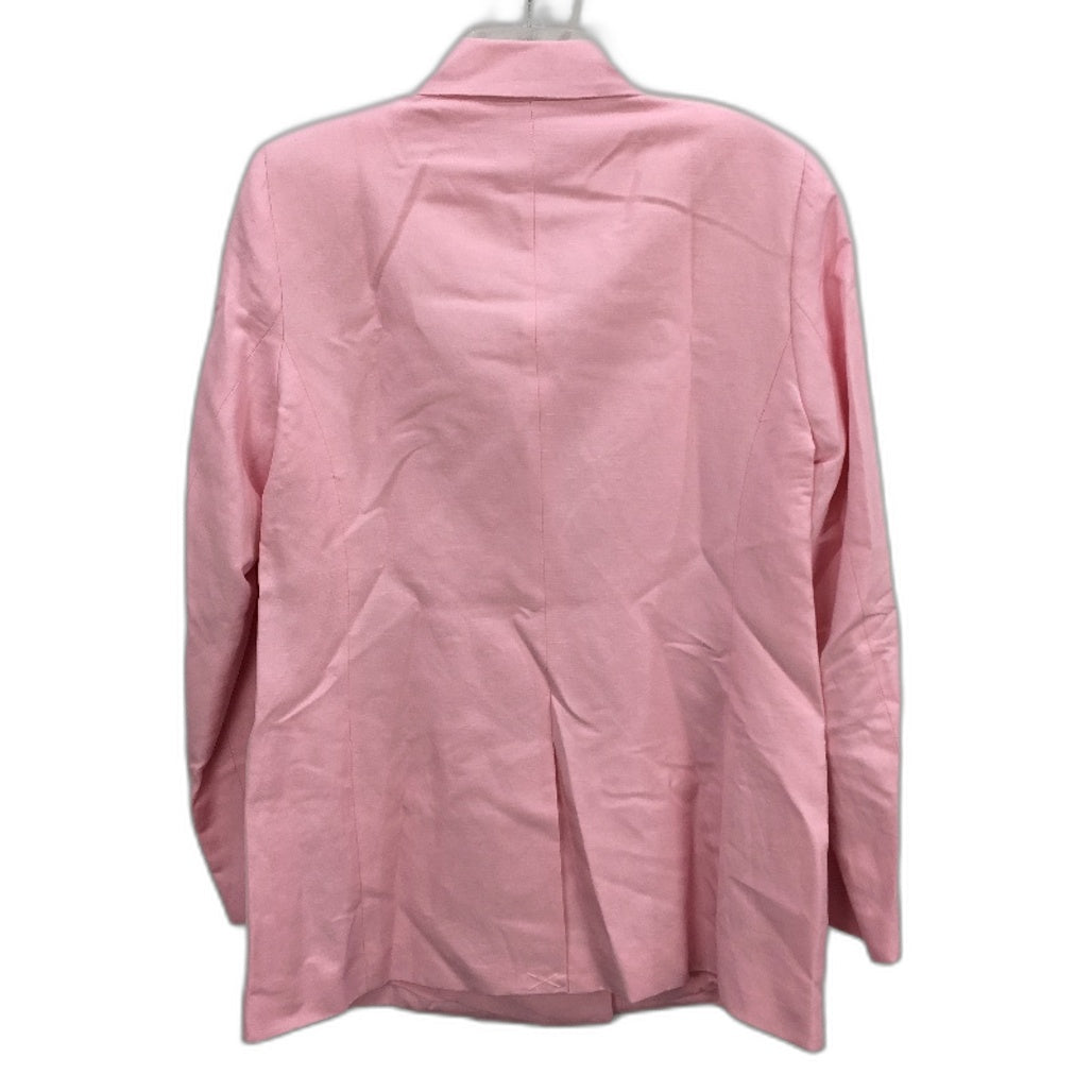 Forever New Light Pink Double Breasted Linen Blazer Ladies Size AU 16