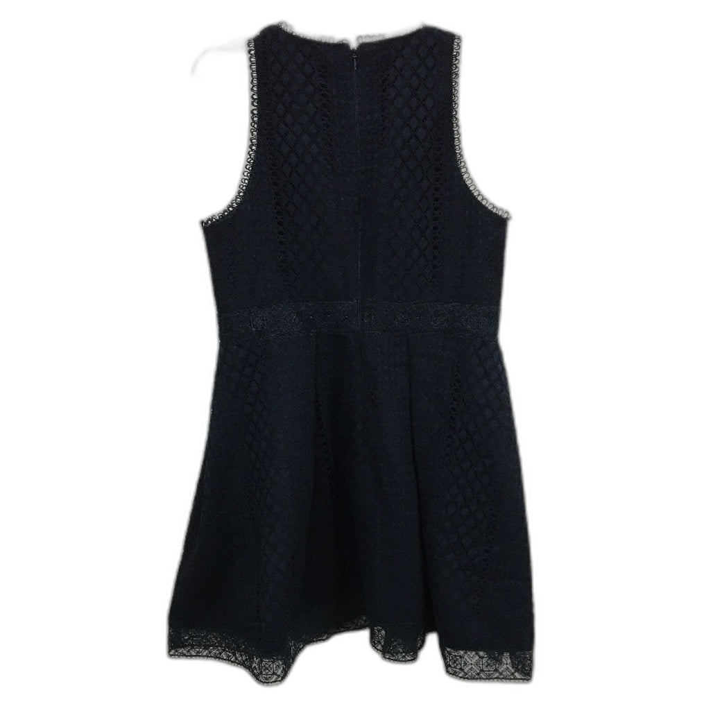 Forever New Navy Lace Design Pattern A-Line Mini Dress Ladies Size AU 14