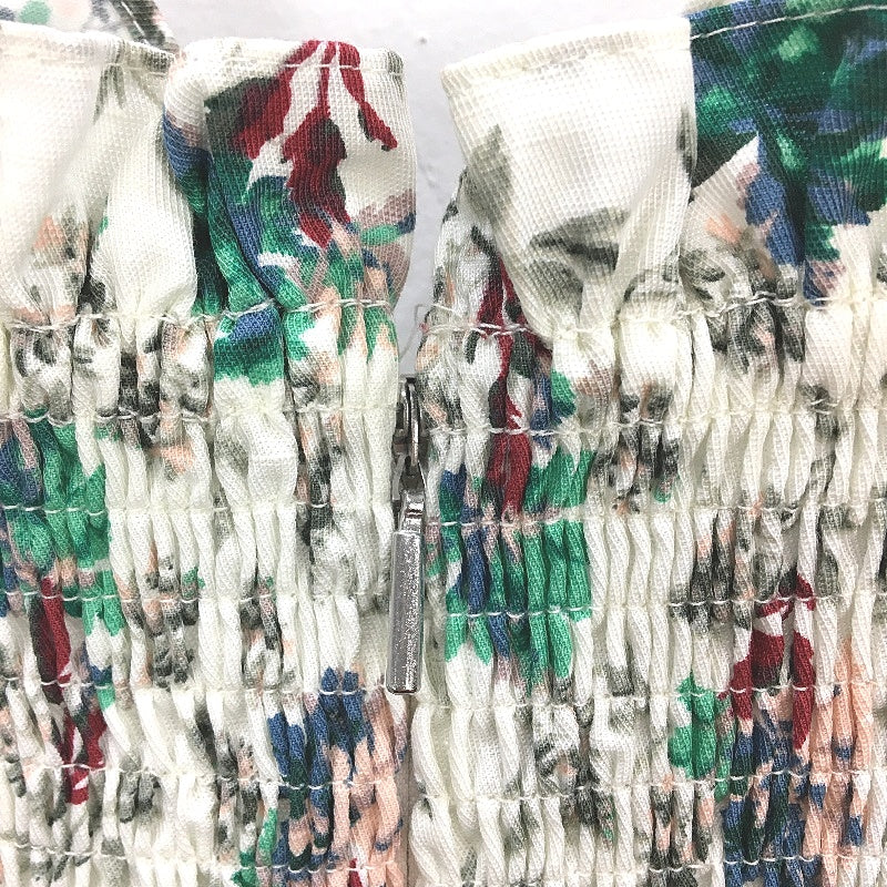 Rebecca Taylor Floral Tie Waist Zip-Back Ruffled Mini Dress Ladies Size AU 6