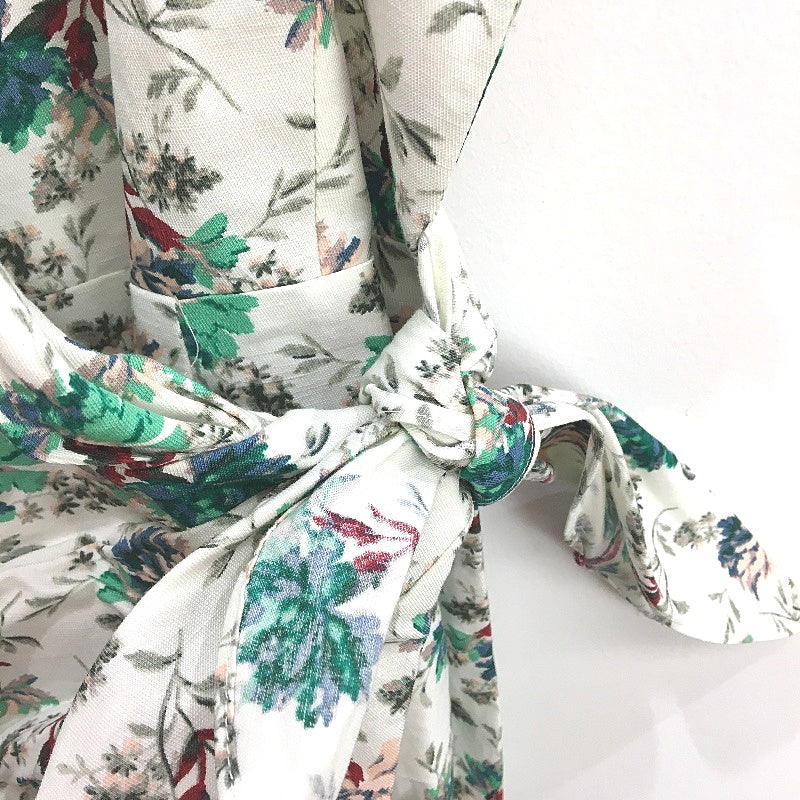 Rebecca Taylor Floral Tie Waist Zip-Back Ruffled Mini Dress Ladies Size AU 6