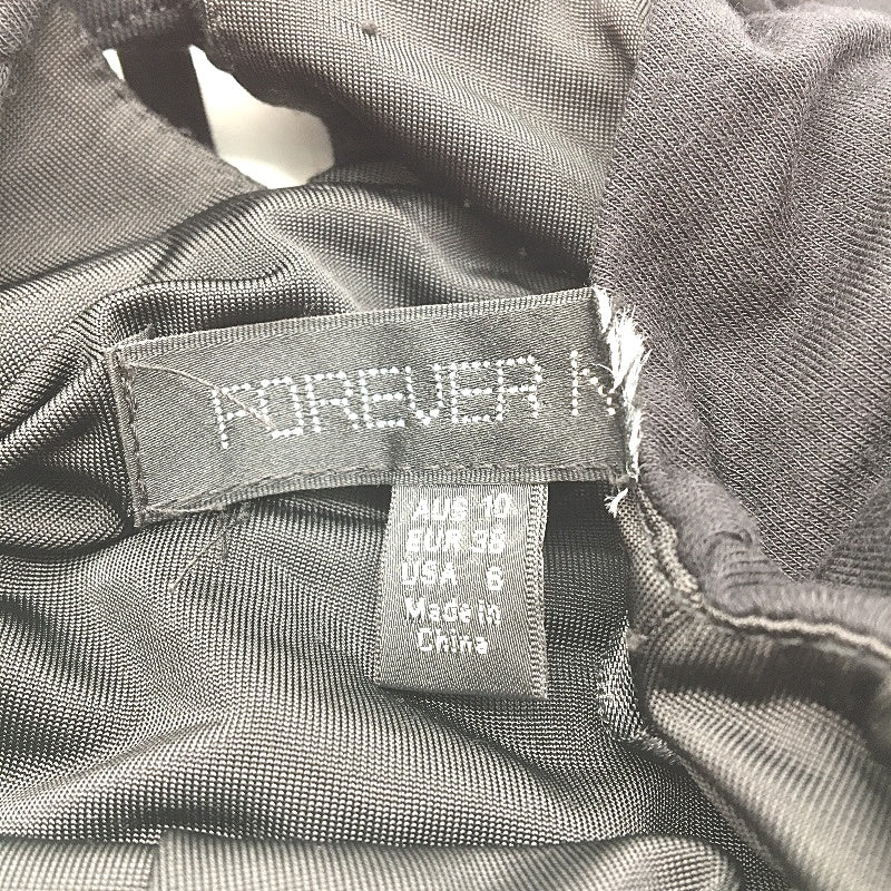 Forever New Black Stretchy Open Back Double Split Maxi Dress Ladies Size AU 10