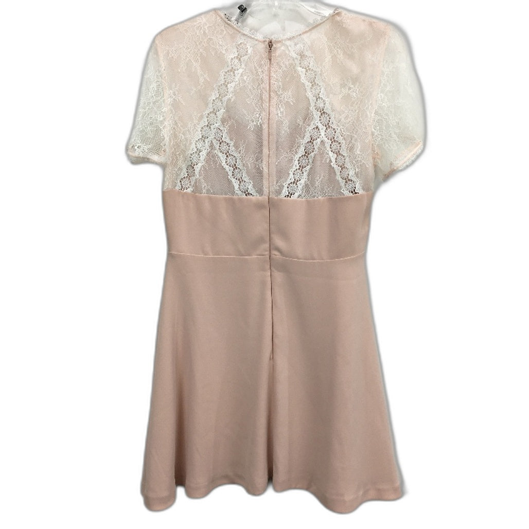 Forever New Lace Top Zip-Back Short Sleeve Mini Dress Ladies Size AU 12