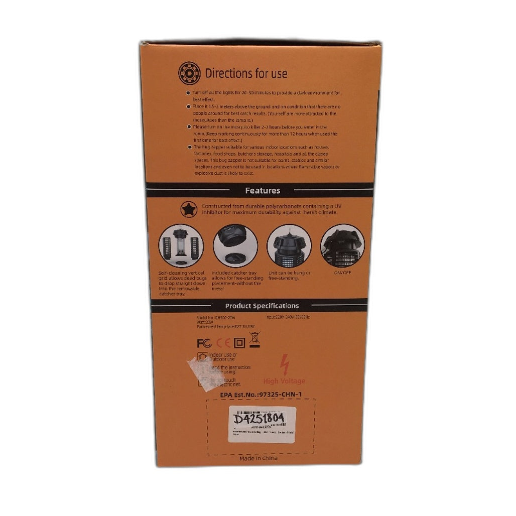 Roshin Black 360 Degree Electric Bug Zapper Indoor & Outdoor Pest Remover NEW