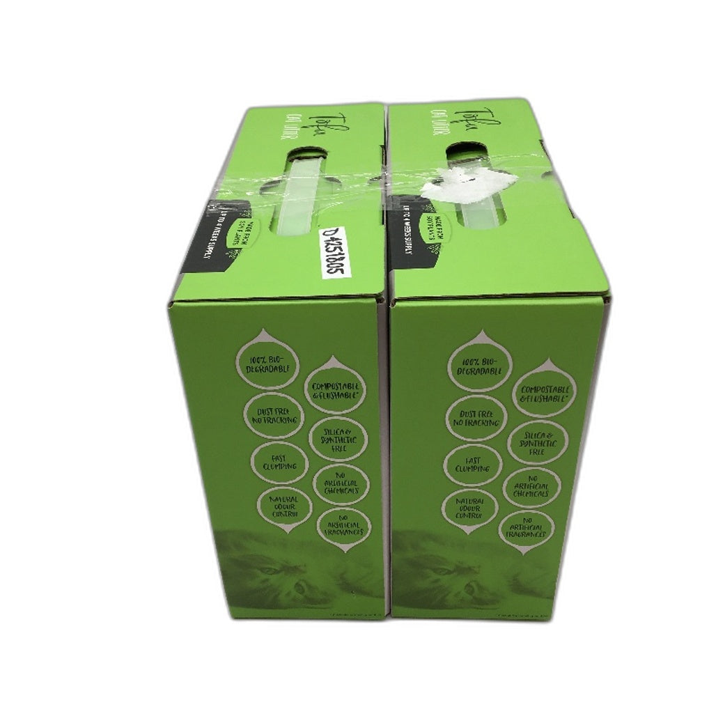 The Natural Paw Co. 2 Pk Tofu Cat Litter 4kg Total 8 Weeks Supply Odour Control