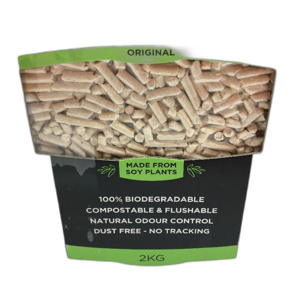 The Natural Paw Co. 2 Pk Tofu Cat Litter 4kg Total 8 Weeks Supply Odour Control