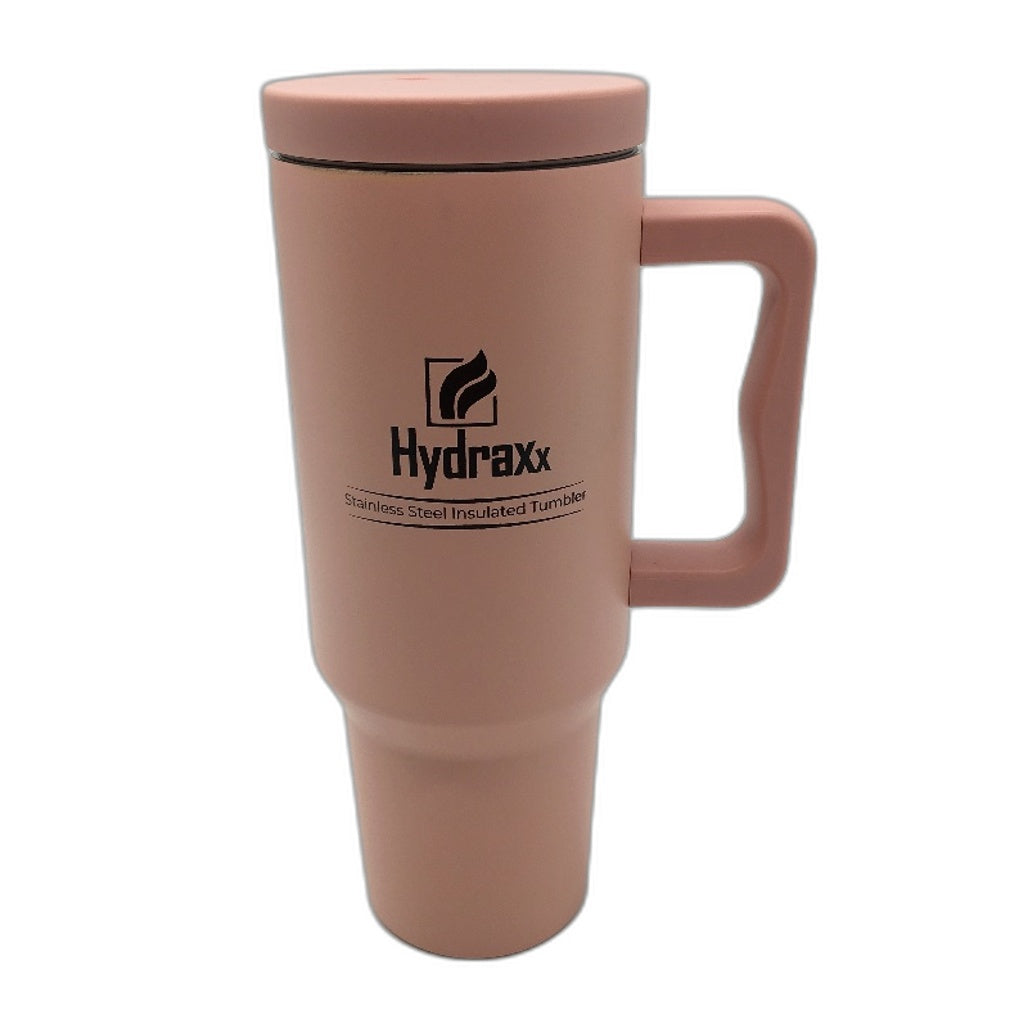 Hydrax 1180ml Stainless Steel Pink Tumbler With Straw Daily Life Essential NEW
