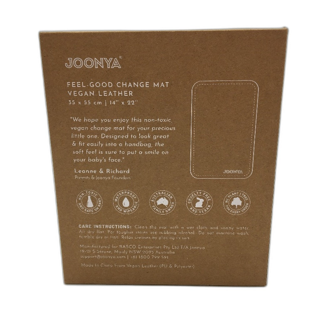 Joonya Feel Good Vegan Non Toxic Leather Baby Change Mat Mustard NEW