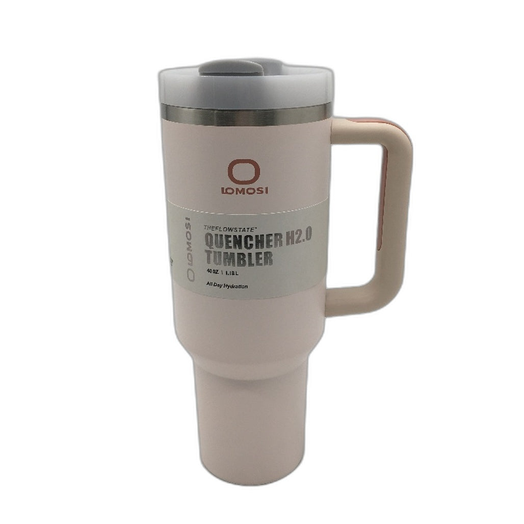 Lomosi The Quencher H2.0 Flowstate Tumbler Pink 1 Hrs Cold 7 Hrs Hot 1.18L NEW