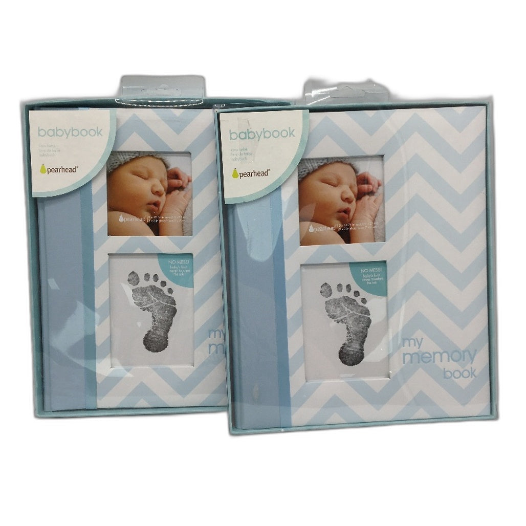 Pearhead & Tiny Ideas 2 Pack Baby Memory Book & Photo Prop Age Blocks NEW