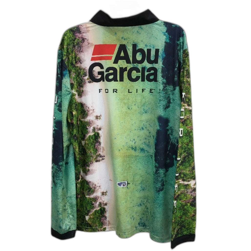 Abu Garcia Coastline Boat Design Fishing Jersey Collared Long Sleeve NEW