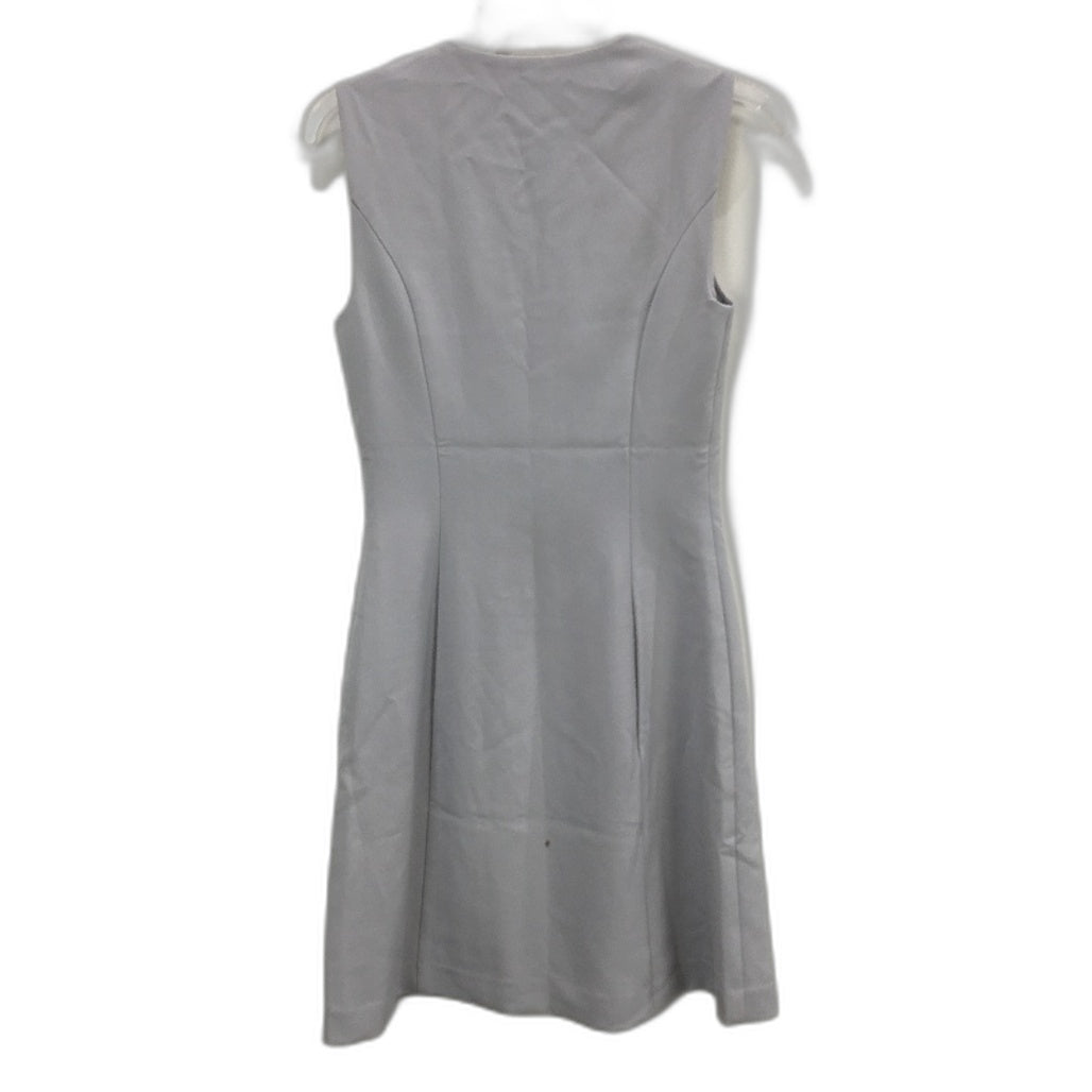 Portmans Soho Zip Front Sleeveless Dove Grey Mini Dress Ladies Size AU 6 NEW