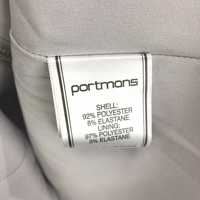 Portmans Soho Zip Front Sleeveless Dove Grey Mini Dress Ladies Size AU 6 NEW