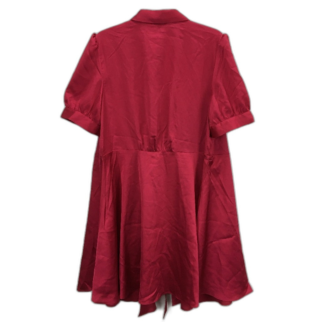 Portmans Chantelle Satin Fuschia Shortsleeve Wrap Dress Ladies Size AU 14 NEW