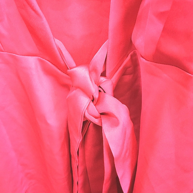 Portmans Chantelle Satin Fuschia Shortsleeve Wrap Dress Ladies Size AU 14 NEW