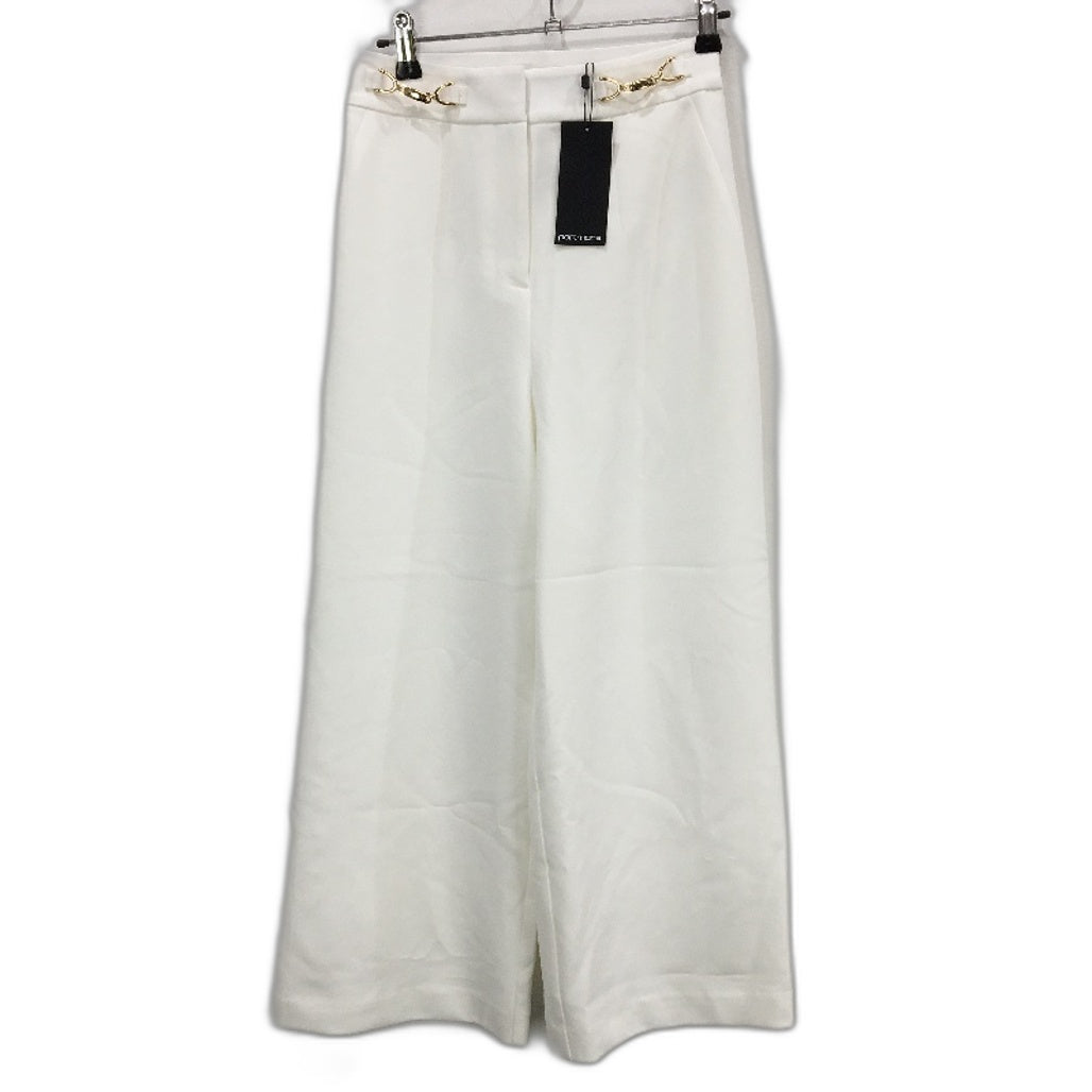 Portmans Soho South High Rise Gold Chain White Culotte Ladies Size AU 6 NEW