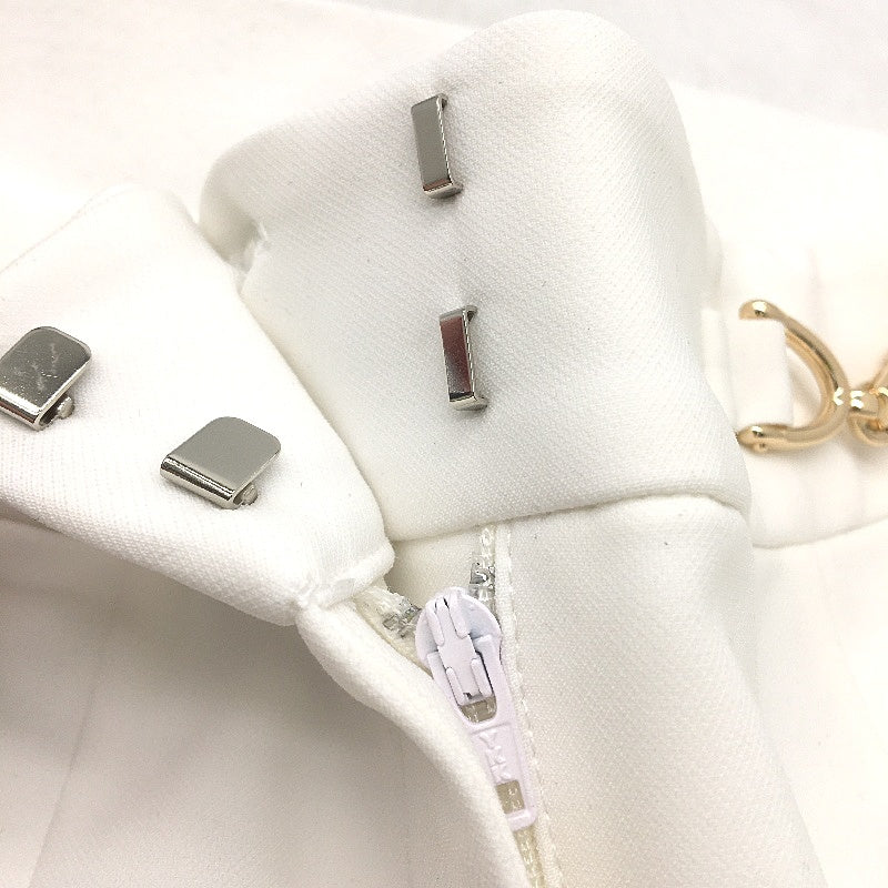 Portmans Soho South High Rise Gold Chain White Culotte Ladies Size AU 6 NEW