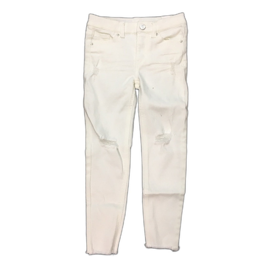 Just Jeans Perfect Ankle Mid Rise White Ripped Skinny Jeans Girls Size AU 5 NEW