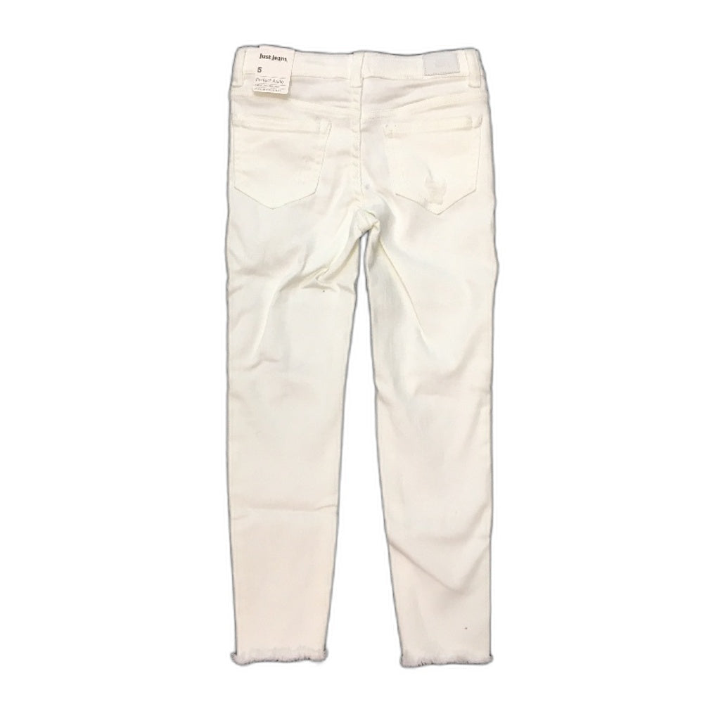Just Jeans Perfect Ankle Mid Rise White Ripped Skinny Jeans Girls Size AU 5 NEW