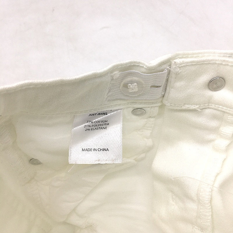 Just Jeans Perfect Ankle Mid Rise White Ripped Skinny Jeans Girls Size AU 5 NEW