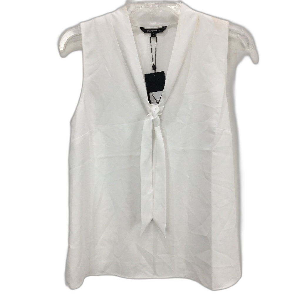 Portmans Delilah Tie Neck Sleeveless Ivory White Top Ladies Size AU 8 NEW