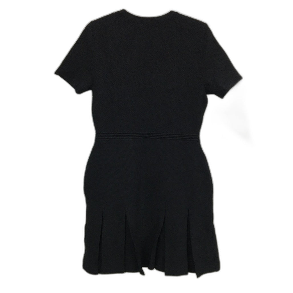 Portmans Liz Box Pleat Milano Knit Black Mini Dress Ladies Size Medium NEW