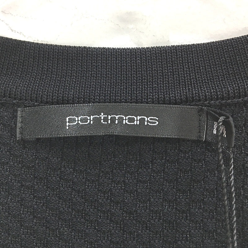 Portmans Liz Box Pleat Milano Knit Black Mini Dress Ladies Size Medium NEW