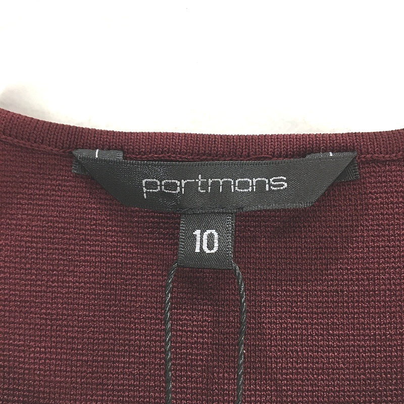 Portmans Anita Pleated Shortsleeve Shiraz Red Midi Dress Ladies Size AU 10 NEW