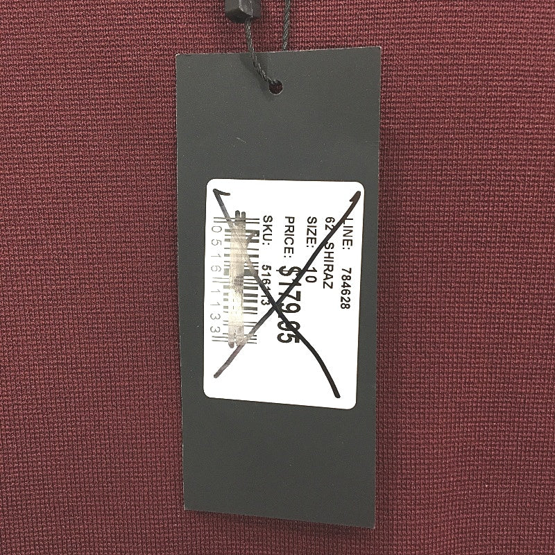 Portmans Anita Pleated Shortsleeve Shiraz Red Midi Dress Ladies Size AU 10 NEW