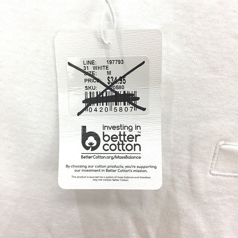 Just Jeans Farah Pocket White Crew Neck Cotton Tee Ladies Size Medium NEW