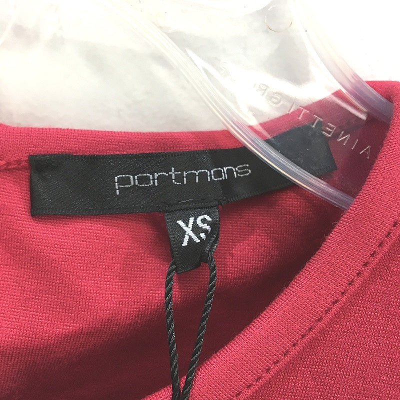 Portmans Wild Berry Red Crew Puff Short Sleeve Top Ladies Size XS NEW