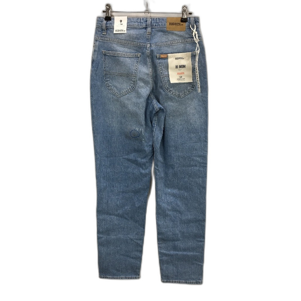 Riders by Lee Hi Moms High Rise Straight Slim Indigo Jeans Ladies Size R9 NEW