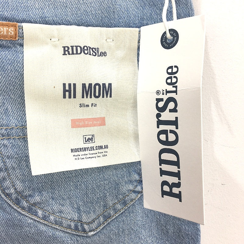 Riders by Lee Hi Moms High Rise Straight Slim Indigo Jeans Ladies Size R9 NEW