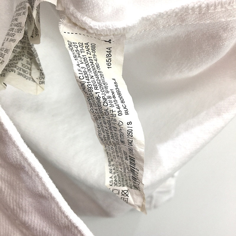 ZARA White 100% Cotton Denim Button Down Collared Shirt Jacket Mens Size S