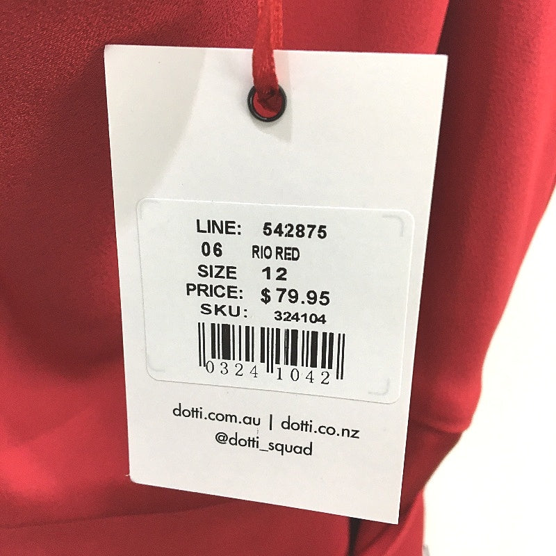 Dotti Limited Edition Rio Red Adjustable Cami Mini Dress Womens Size 12 NEW