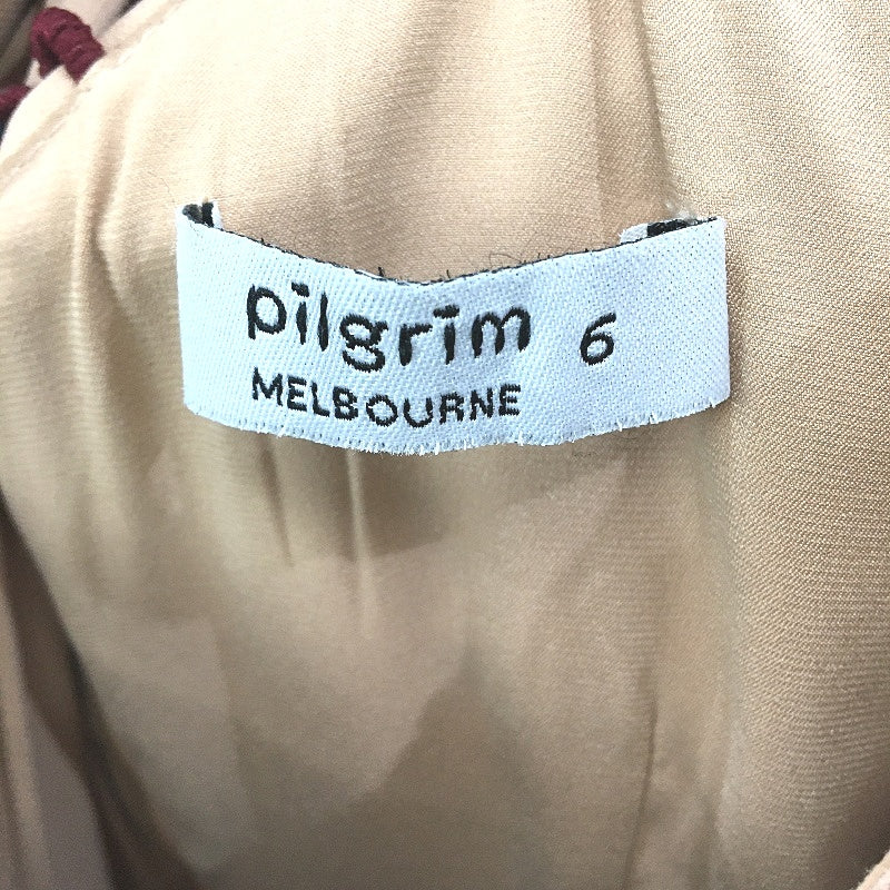 Pilgrim Burgundy Lined Hollow Mini Cami Cocktail Dress Womens Size 6 NEW