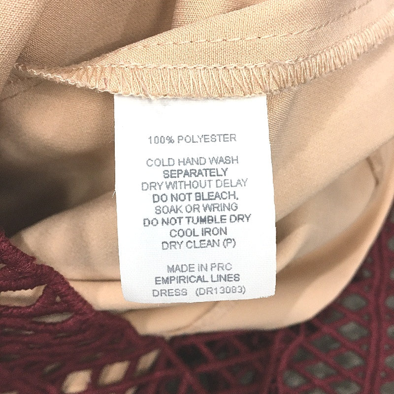 Pilgrim Burgundy Lined Hollow Mini Cami Cocktail Dress Womens Size 6 NEW