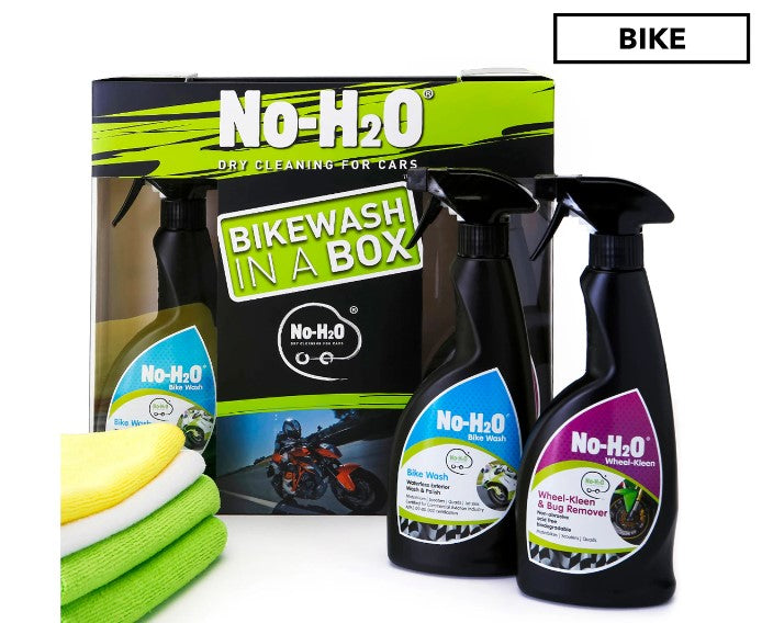 No-H2O Eco Friendly Dry Cleaning For Cars Motorcycle Bike Wash In A Box Kit NEW