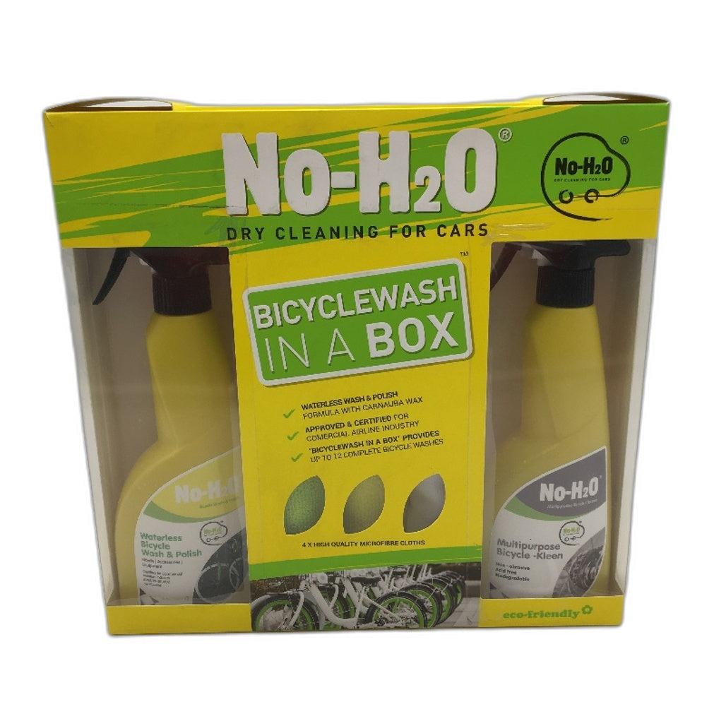 No-H2O Eco Friendly Dry Cleaning For Bicycles Water Free Wash In A Box Kit NEW