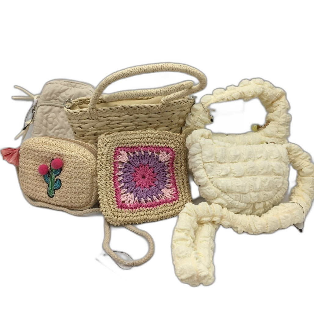 Target Cute 6 Piece Mixed Styles Cream Toned Mini Hand Bag Kids Adults Pack NEW