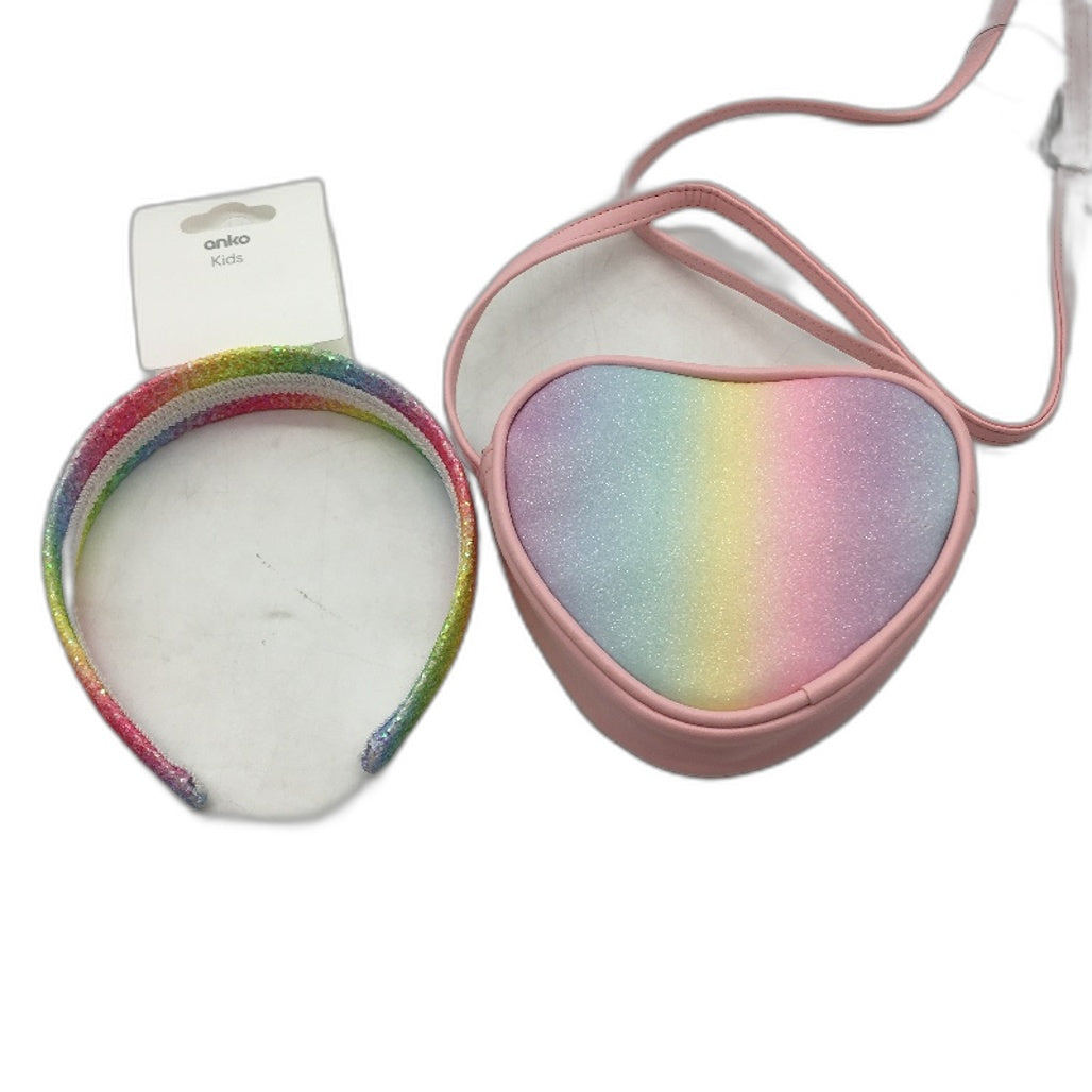 Target Cute 7Pce Mixed Styles Rainbow Themde Mini Hand Bag Access Kids Pack NEW