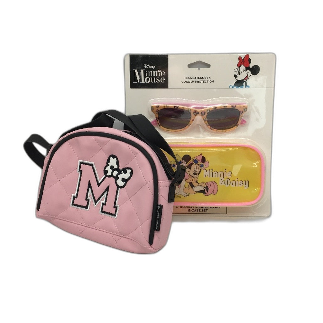 Target Disney Minnie Mouse 5 Piece Bag Glasses Hats Kids Pack Size 4-6Yrs NEW