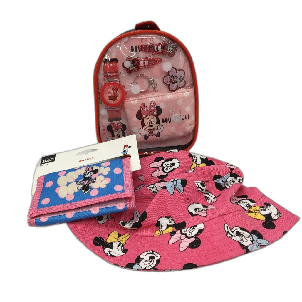 Target Disney Minnie Mouse Hat Purse & Accessory Backpack Set Size 4-6Yrs NEW