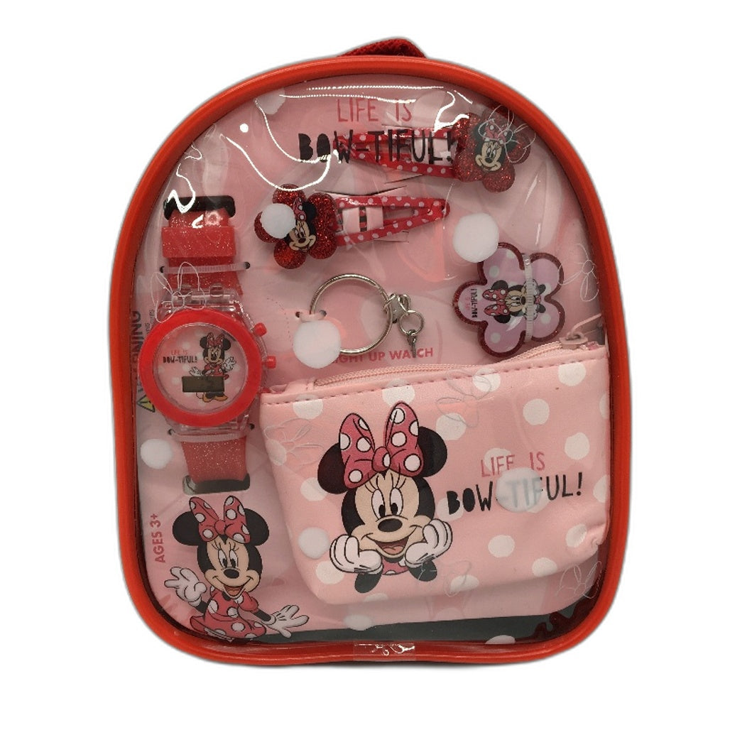 Target Disney Minnie Mouse Hat Purse & Accessory Backpack Set Size 4-6Yrs NEW