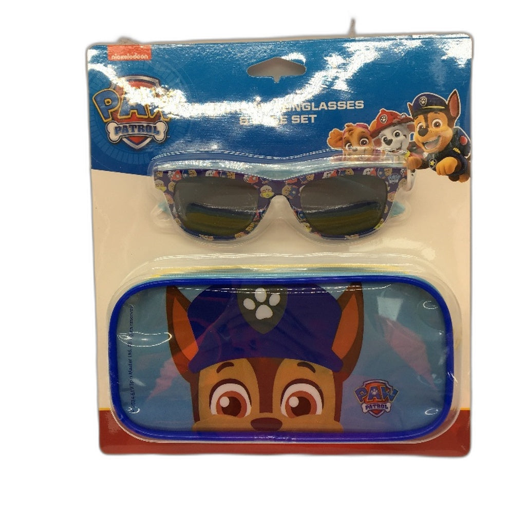 Nickelodeon Paw Patrol Glasses, Case & Blue Boot Slippers Size 7 Kids Pack NEW